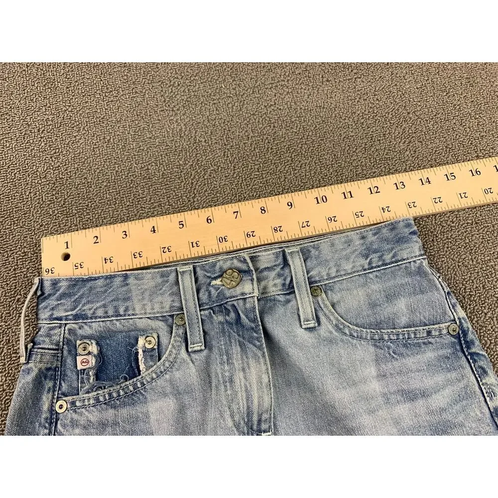 AG Adriano Goldschmied Womens Skirt 24 Blue‎ The Sandy Distressed Y2K Grunge